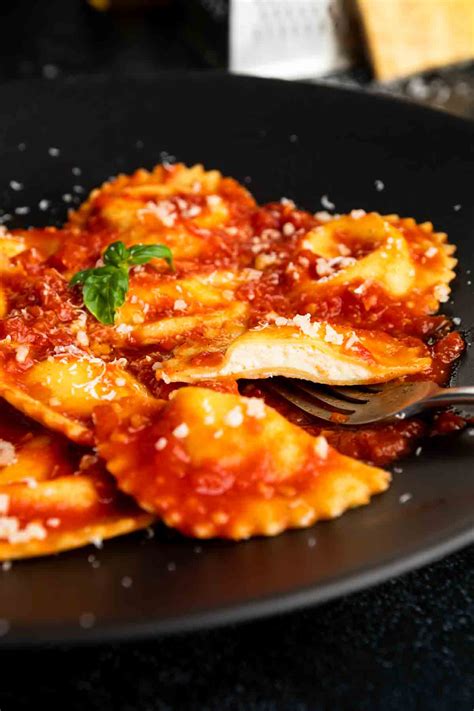 Mezzaluna Ravioli With Five Cheese Marinara