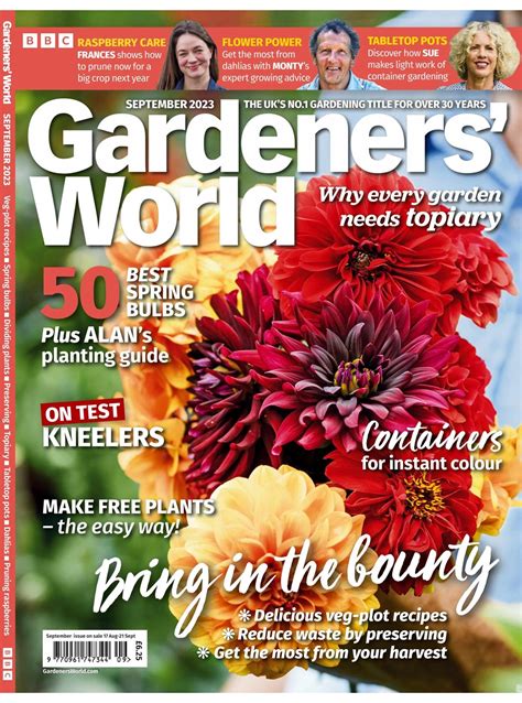 BBC Gardeners World Magazine Septemebr 2023 Back Issue