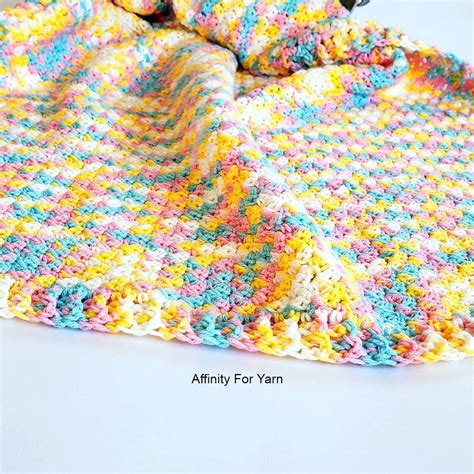 Herringbone Half Double Crochet Blanket Pattern - Affinity For Yarn