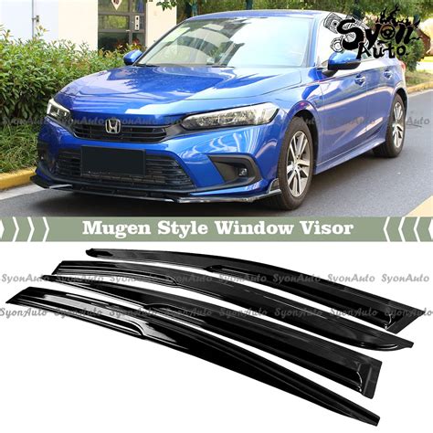 Buy Fits Honda Civic Sedan Jdm Mugen Style Window Visor Rain