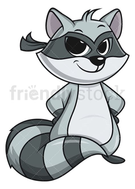 Male Masked Raccoon Bandit Cartoon Vector Clipart Friendlystock