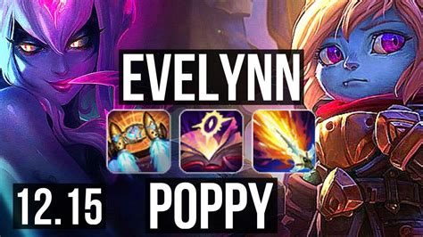 EVELYNN Vs POPPY JNG 8 1 14 Rank 5 Eve Legendary 400 Games KR