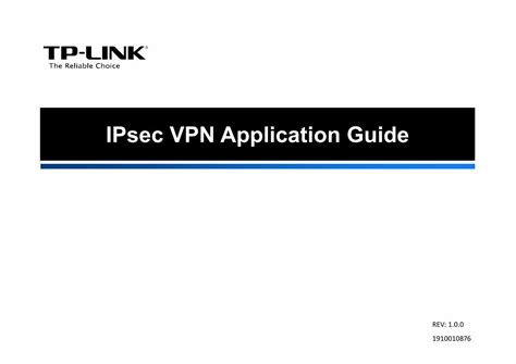 PDF IPsec VPN Application Guide Static Tp Link Before