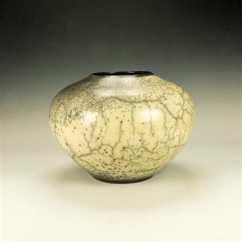 Naked Raku Pottery Mustard Yellow Terra Sigillata Hand Polished Etsy