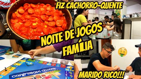 NOSSO FIM DE SEMANA ROTINA TRANQUILA NOITE DE JOGOS EM FAMÍLIA FIZ