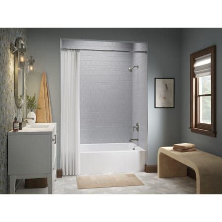 Kohler K 26107 RA 0 White Entity 60 Three Wall Alcove Acrylic Soaking