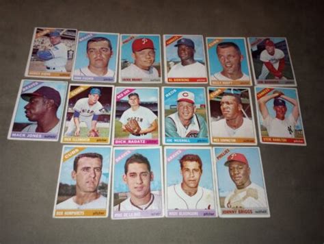 Lot Of 16 Topps 1966 Baseball Cards Jim Bunning Harvey Kuenn EBay