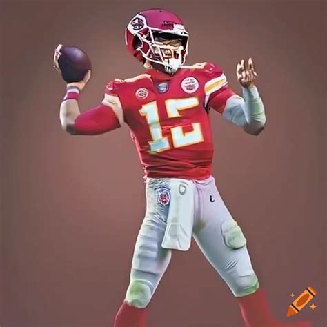 Patrick Mahomes Throwing In Hd Comic Book Style