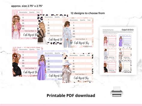 Printable Cash Breakdown Printable Teller Slips Bank Withdrawal Cash