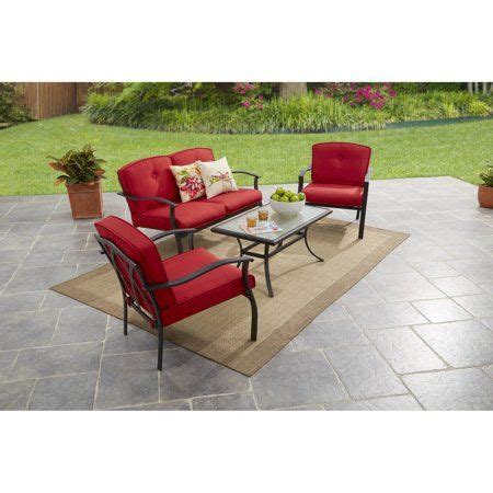 Mainstays Belden Park Piece Outdoor Sofa Set For Patio Red Seats