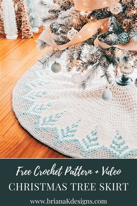 Pine Christmas Tree Skirt Crochet Pattern Christmas Tree Skirt