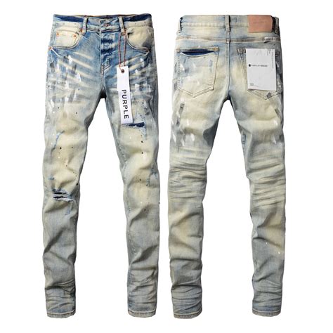 High End Designer Purple Denim Trending Jeans For Men For Men Straight Retro Ripped Slim Fit