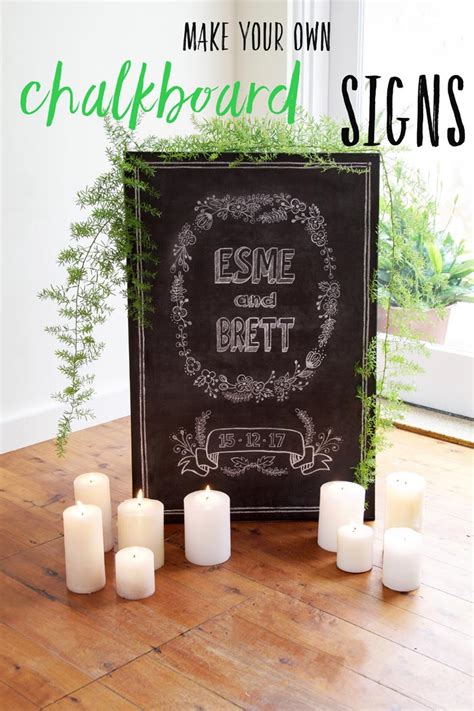 Diy Chalkboard Sign How To Make Your Own Bespoke Sign