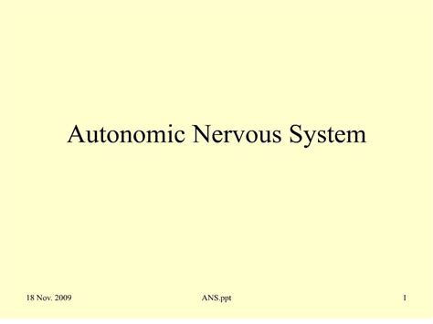 Ppt Autonomic Nervous System Powerpoint Presentation Free Download