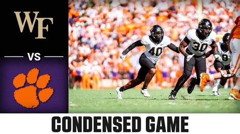 Wake Forest Vs Clemson Condensed Game 2023 Acc Football Youtube