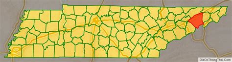 Map of Greene County Tennessee Địa Ốc Thông Thái