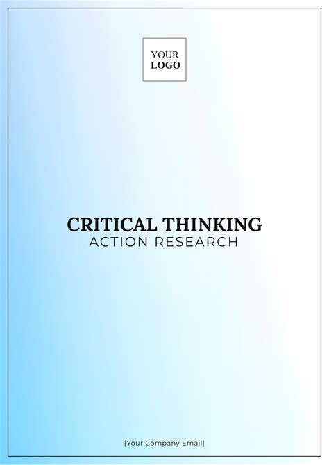 Free Critical Thinking Action Research Template Edit Online And Download