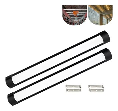 Kit 2 Luminária Tubular Sobrepor Led Linear Preto 120cm 40w MercadoLivre