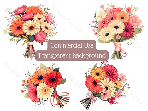 Flower Bouquet Clipart Gerbera Daisy 7 High Quality PNG With