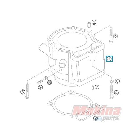 59030038000 Cylinder And Piston Cpl KTM EXC 520 525 SX 520 525