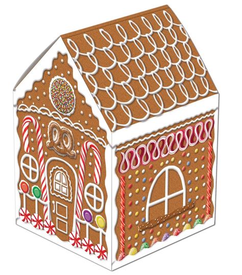 A Gingerbread House Cut Out From Cardboard