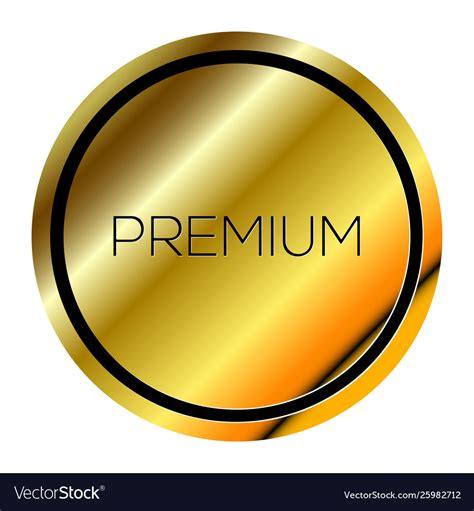 Isolated golden premium label Royalty Free Vector Image