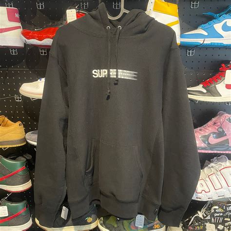 Supreme Motion Logo Hooded Sweatshirt Ss20 Black Reception Sneaker