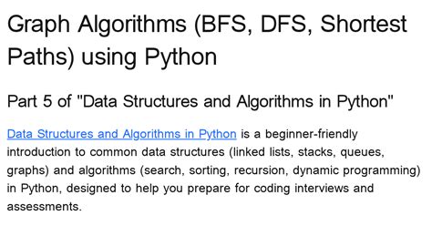 Aakashns Python Graph Algorithms Jovian