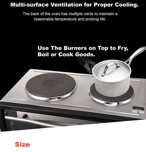 L Electric Convection Oven With Twin Hot Plates Rotisserie Crazy Sales