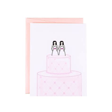 Lesbian Couple Lgbt Wedding Card Lesbian Wedding Card Lesbian Engagement Card Two Brides