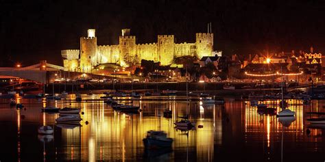 Conwy Castle at Night Photograph by Peter O'Reilly