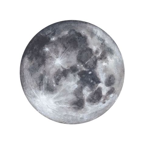 Full Moon Watercolour Art Print By While I Wonder X Small Moon