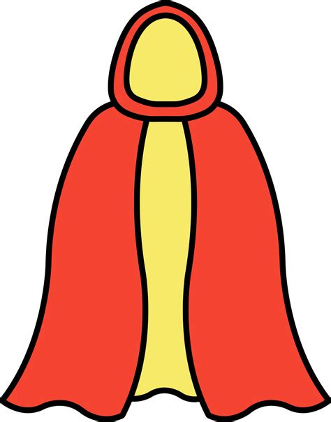 Cape Or Cloak Icon In Red And Yellow Color 24196507 Vector Art At Vecteezy