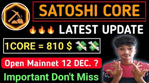 Core Mining Satoshi New Update Core Coin Price Prediction Satoshi Core