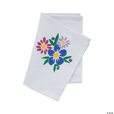 DIY White Tea Towels - 6 Pc. | Oriental Trading