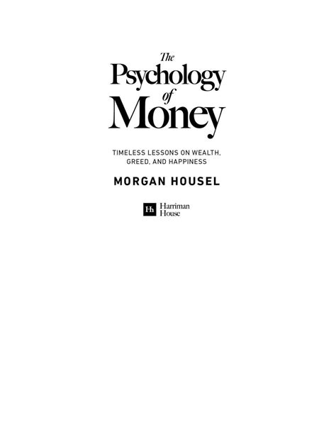 SOLUTION: Psychology of money book pdf - Studypool