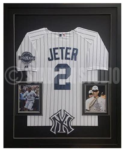 Derek Jeter Autographed Framed Yankees Jersey - The Stadium Studio