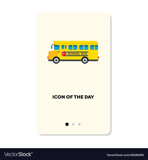 Yellow school bus flat icon Royalty Free Vector Image