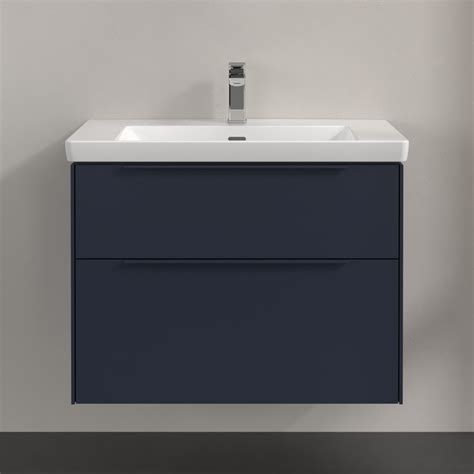 Villeroy And Boch Subway 30 Marine Blue 800mm Wall Hung 2 Drawer