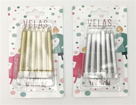 Velas Metalizadas Decora Tus Fiestas