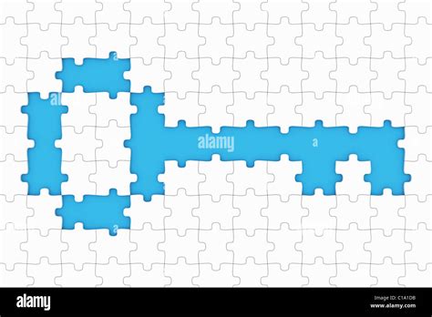 Puzzle With Missing Pieces In The Shape Of A Key Stock Photo Alamy