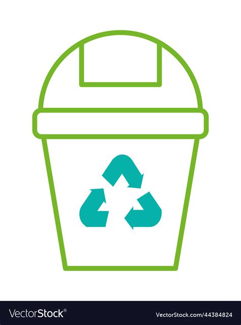 Eco Trash Bin Royalty Free Vector Image Vectorstock