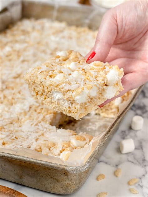 Coconut Rice Krispie Treats Entirely Elizabeth