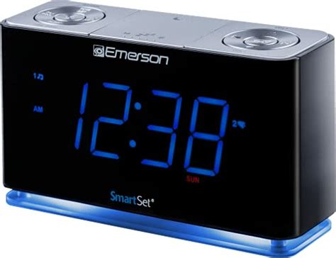 Emerson Radio Smartset Pll Radio Alarm Clock With 14 Blue Led Bluet Microwave Recipes