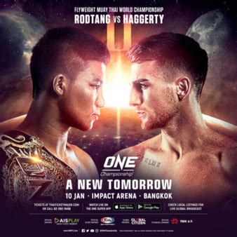 Rodtang Jitmuangnon vs. Jonathan Haggerty II, ONE Championship | Muay ...