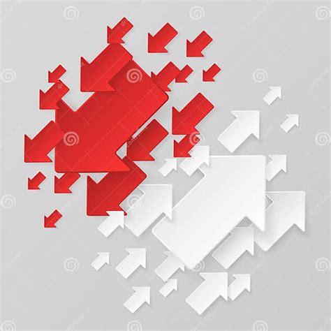 White And Red Arrows Stock Vector Illustration Of Conceptual 85069126