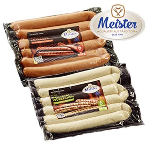 Meister Grillbratwurst Käsegriller oder Gebrühte Krakauer jede 400g