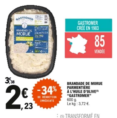 Promo Brandade De Morue Parmentière à L huile D olive gastromer 34