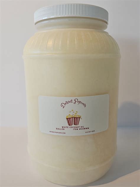 White Coconut Oil – 1 Gallon – Detroit Popcorn Company