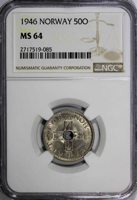 Norway Haakon Vii Copper Nickel Ore Ngc Ms Graded Highest